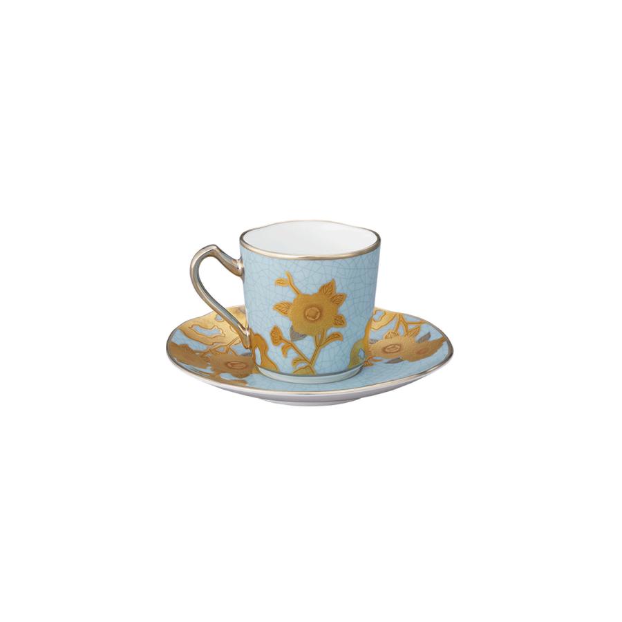 ノリタケ オマージュ コレクション デミタスカップ＆ソーサー(淡青絵