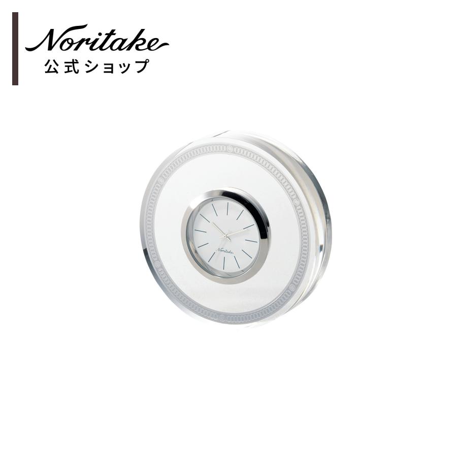 ノリタケ (メゾンコレクション) ロシェルプラチナ 置時計(丸型 