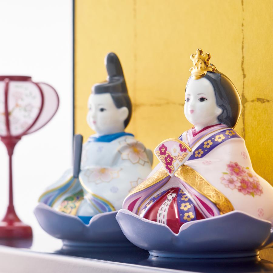 ノリタケ 歳時記 ひな人形(金屏風) ( 雛人形 コンパクト 日本製 