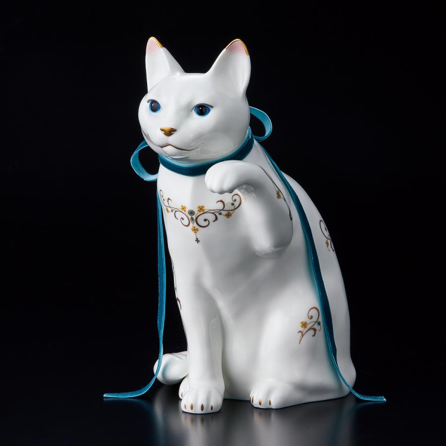 ノリタケ 置物 招き猫(大) アラベスク ( ギフトボックス入り ノリタケ 置物 招き猫(大) アラベスク ( ギフトボックス入り