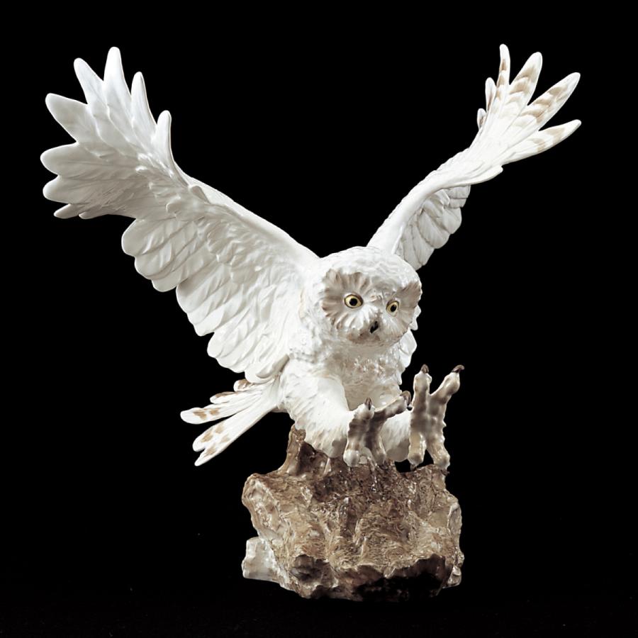 ノリタケ 置物 “フクロウ”(はばたき) ( ギフトボックス入り おしゃれ