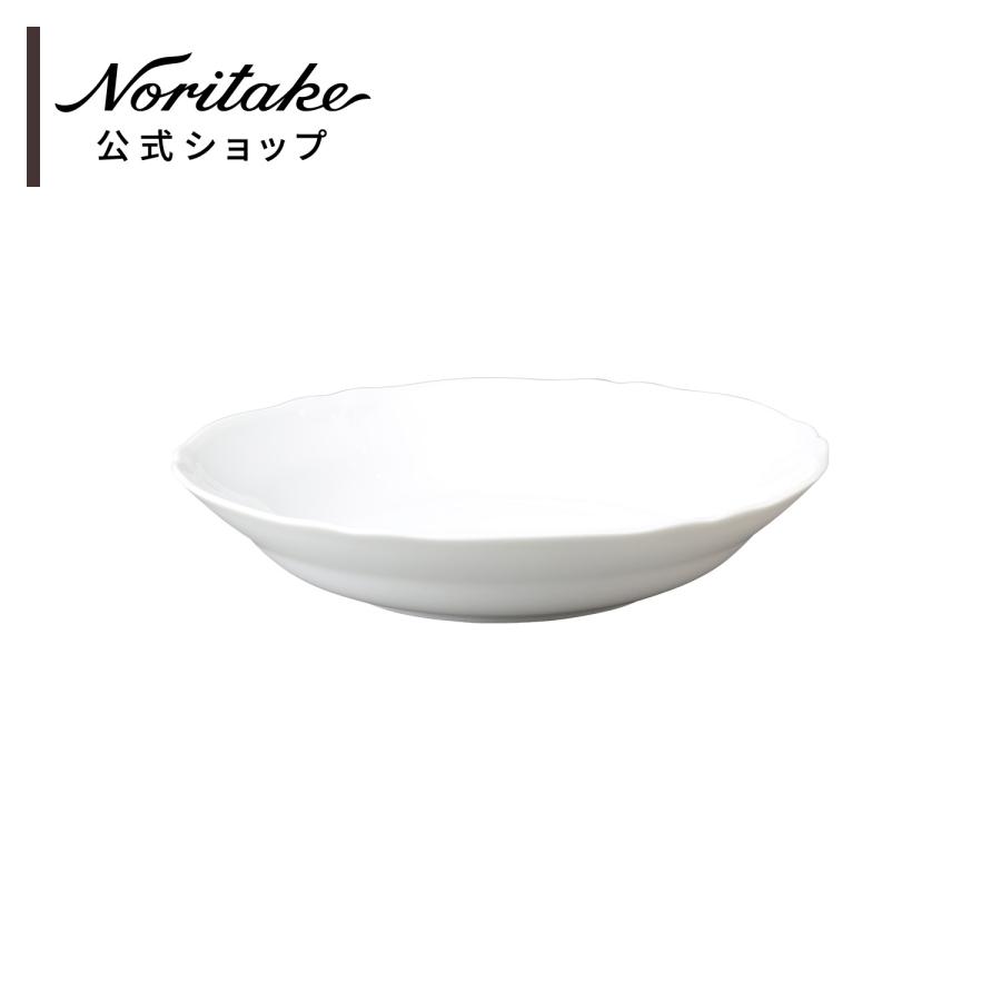 ノリタケ コティホワイト 19.5cmディーププレート ( 電子レンジ対応 食