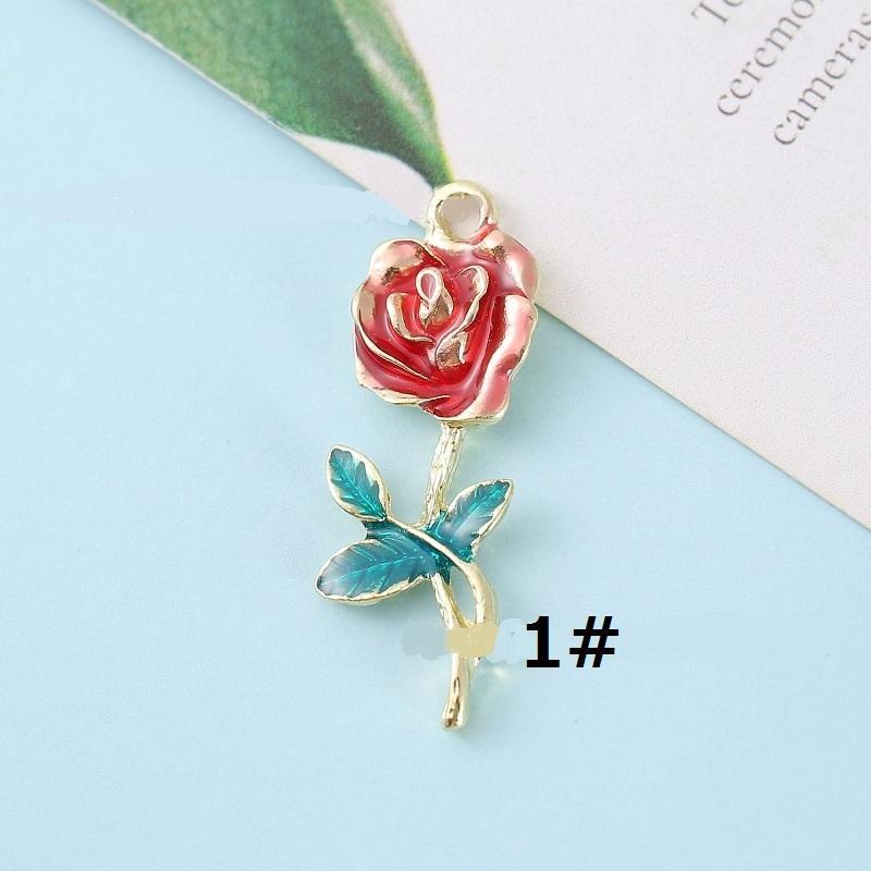 立体リアル 薔薇 バラ チャームピアスパーツ 金具アクセサリーパーツ