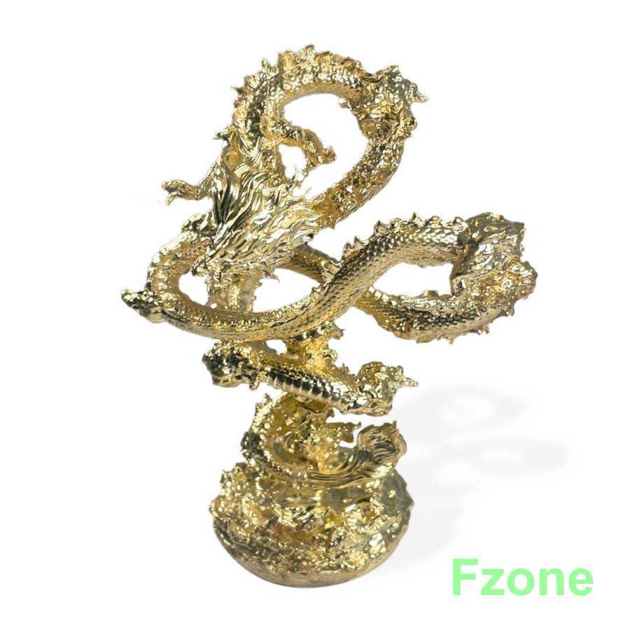 龍の置物 龍 置物 玄関 風水 開運グッズ ゴールドドラゴン 浮遊龍 金属 10cm 金龍 竜 風水グッズ ドラゴン 開運祈願 金運祈願 風水龍 アイテム 龍神 開運 金運_3