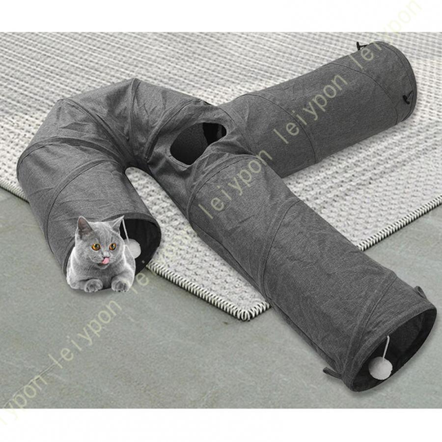 猫トンネル 猫 おもちゃ キャット ペット用品 折りたたみ 長い 1穴付き