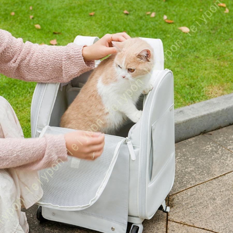 ペット キャリーバッグ キャスター付き ペットリュック 猫 犬 キャリーバッグ ペットバッグ キャリーカート 犬 猫 ペットキャリー 手提げ 安定 小型犬 中型犬_8
