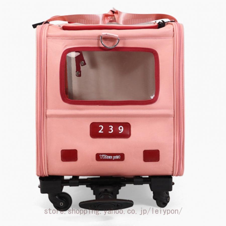 猫 犬 キャリーバッグ キャスター付き 3WAY 通気性 メッシュ窓