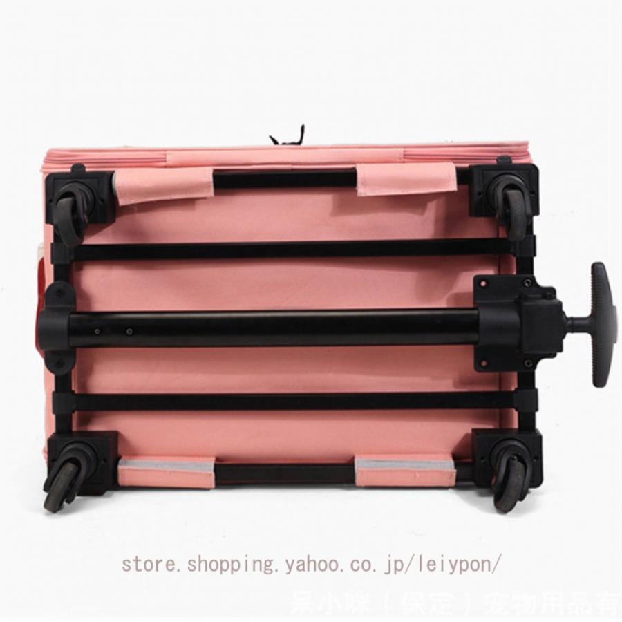 猫 犬 キャリーバッグ キャスター付き 3WAY 通気性 メッシュ窓