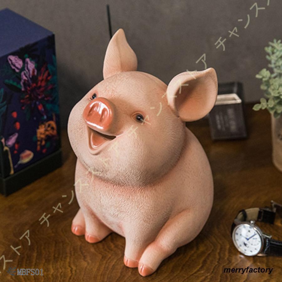 お金の豚 貯金箱 十二支 亥 ガイ 干支 風水グッズ 置物 金運 財運 お守り 結婚式の贈り物 動物の置物 豚の貯金箱 豚フィギュア 樹脂工芸品 本物そっくり_10