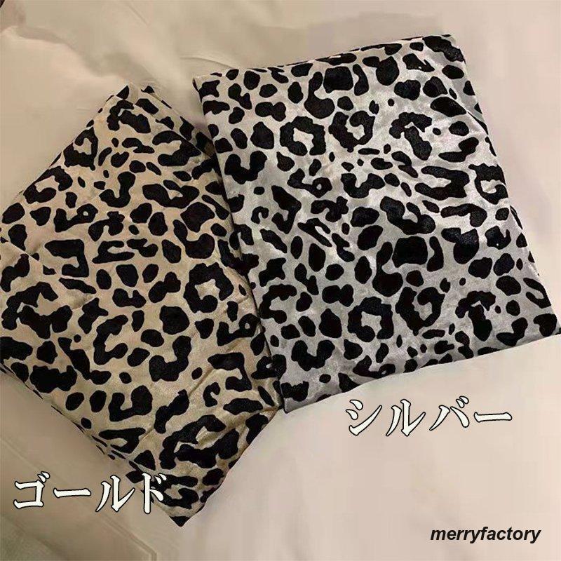 ヒョウ柄 3color 女子会 個性的 レオパード ベロア ママ友会 通勤