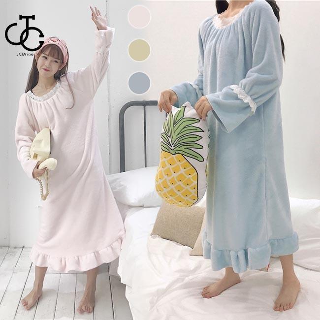 ルームウェア ワンピース レディース 部屋着 厚手 モコモコ ロング
