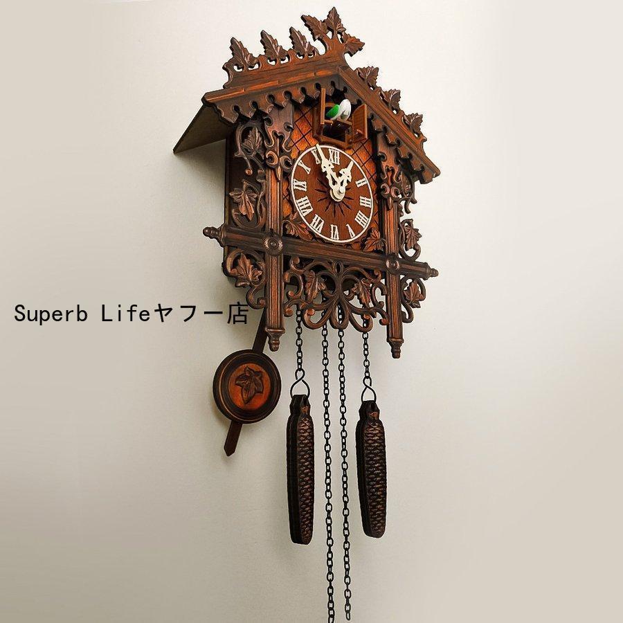鳩時計 おしゃれ 掛け時計 北欧 カッコウ 本格 本格ふいご式 木製 カッコークロック ハウス型_1