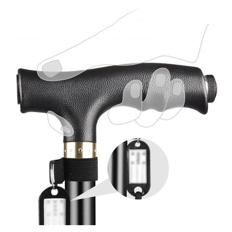 つえ 杖 ステッキ 2ハンドル 自立式 伸縮 4点式 左右 両手 高さ調節 軸