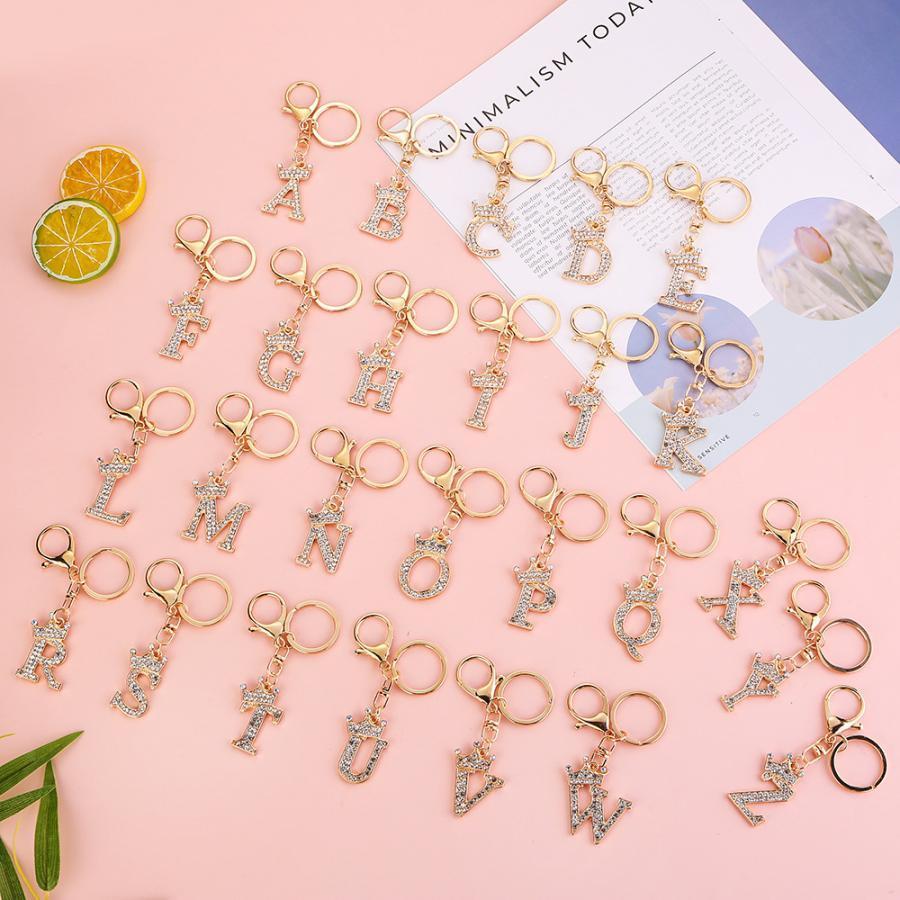キーホルダー バッグチャーム アルファベット イニシャル キラキラ