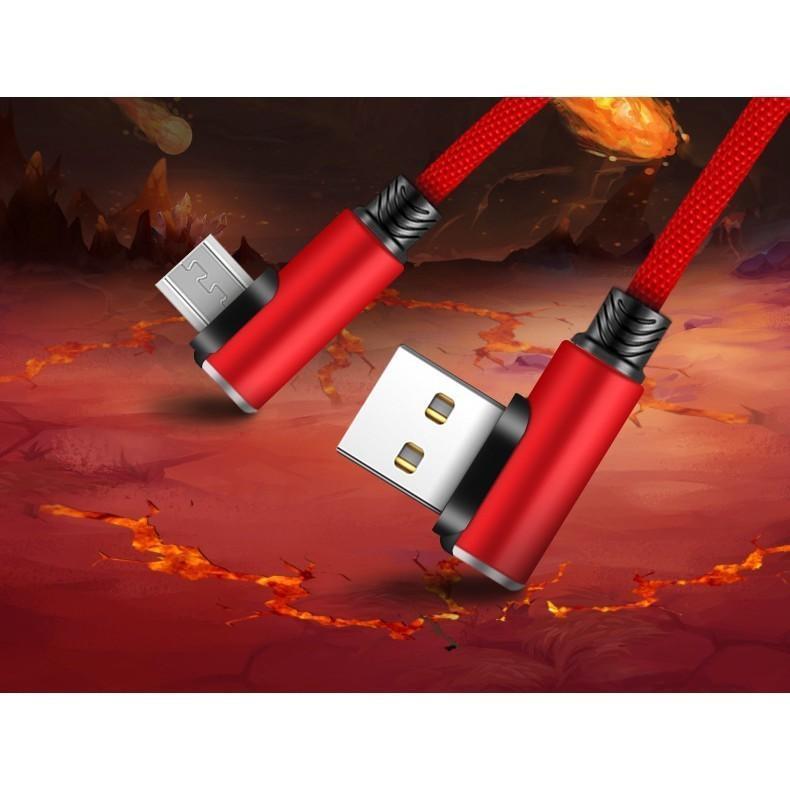 USBケーブル L字型コネクト 通信コード iPhone アンドロイド microUSB