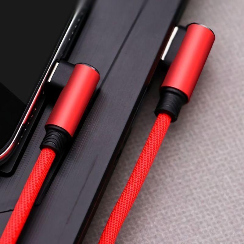 USBケーブル L字型コネクト 通信コード iPhone アンドロイド microUSB