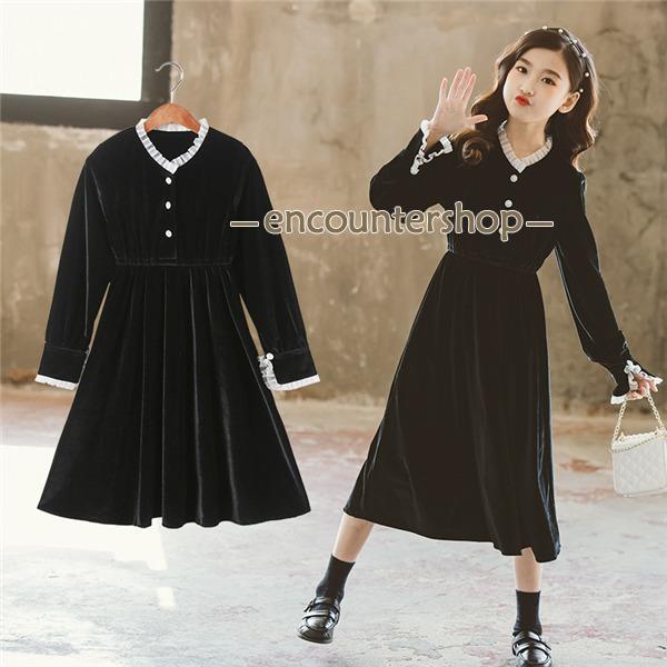 ワンピース 子供 女の子 キッズ フリル プルオーバー ガールズ 子供ドレス お外遊び着 子供服 可愛い おしゃれ フォーマル 秋冬 アウトドア | ブランド登録なし | 09