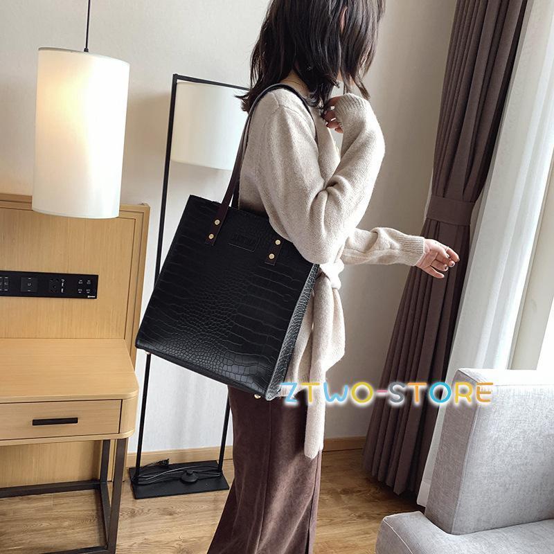 トートバッグ レディース 肩かけバッグ 2way クロコ 型押し a4