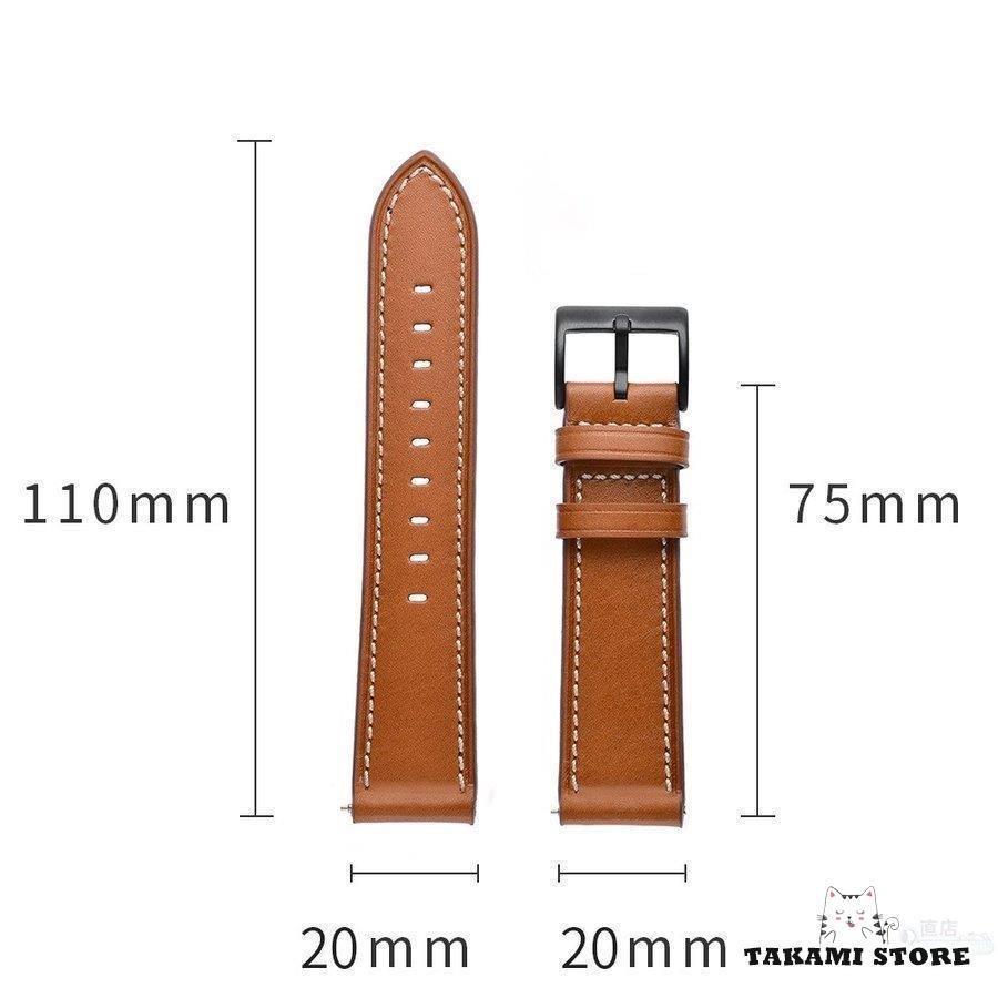 GARMIN ガーミン vivoactive 3/music ForeAthlete 245/Music 用ベルトバンドHUAWEI WATCH GT/GT 2/GT 2e 46mmシリーズ用交換本革レザーベルトバンド | ブランド登録なし | 14