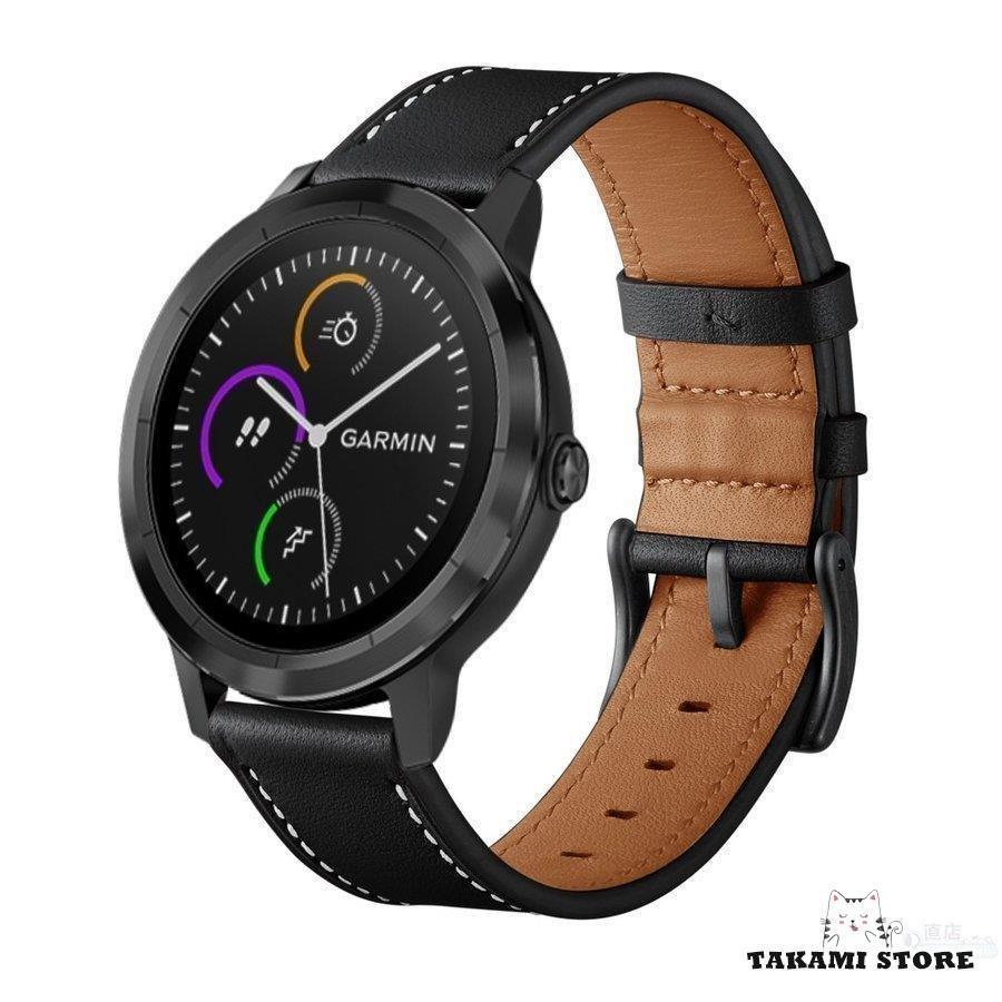GARMIN ガーミン vivoactive 3/music ForeAthlete 245/Music 用ベルトバンドHUAWEI WATCH GT/GT 2/GT 2e 46mmシリーズ用交換本革レザーベルトバンド | ブランド登録なし | 15