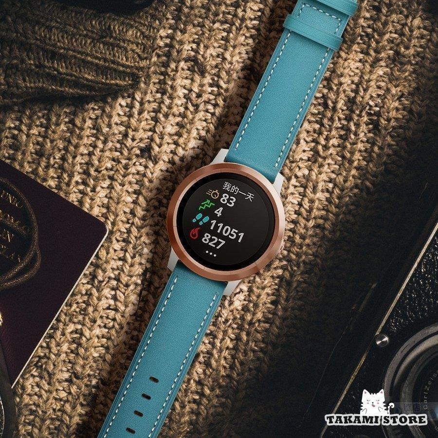 GARMIN ガーミン vivoactive 3/music ForeAthlete 245/Music 用ベルトバンドHUAWEI WATCH GT/GT 2/GT 2e 46mmシリーズ用交換本革レザーベルトバンド | ブランド登録なし | 07