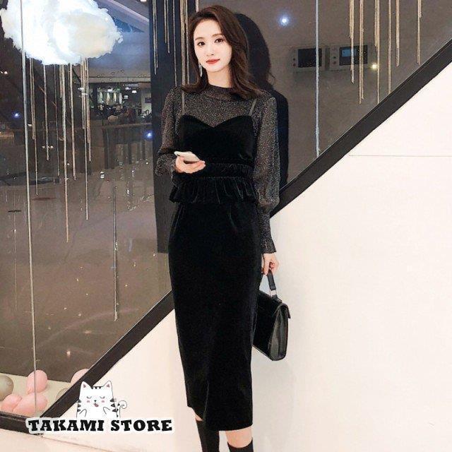 パーティードレス 結婚式 お呼ばれ ドレス ワンピース 韓国 ロング