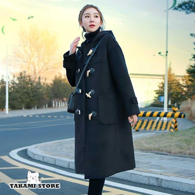 【美品】ニューヨーカー　ロングダッフルコート 裏地チェック 大きいサイズ 4L 美品】ニューヨーカー ロングダッフルコート 裏地チェック 大きいサイズ 4L