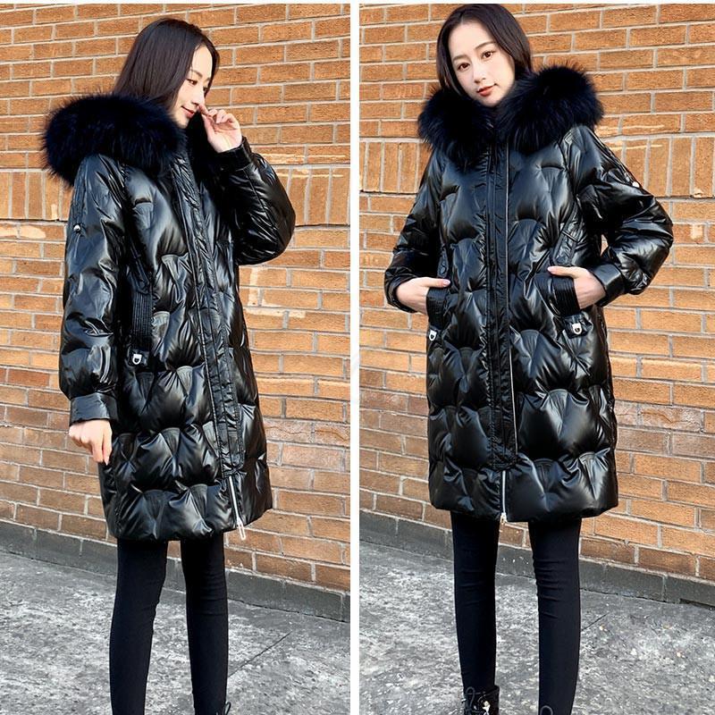 ダウンコート レディース アウター ダウン80％ ファー付き トップス