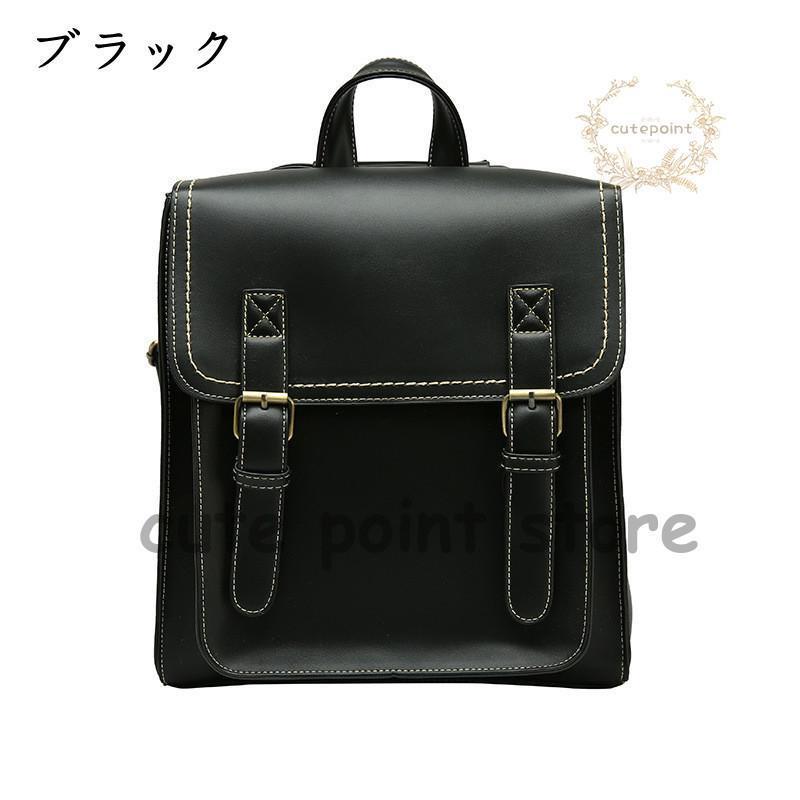 リュック リュックサック バッグ レディース レザー 通学 PU シンプル 2way お出かけ レッスン 通学 綺麗 デイリー 入学式 可愛い 韓国風 | ブランド登録なし | 02