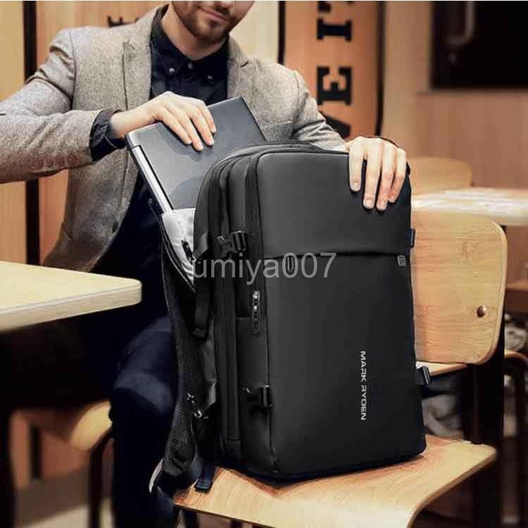 ビジネスリュック ビジネスバック 薄型 防水 PC収納 出張 ウォーキング 自転車通勤 メンズ usbポート 防水 通勤 通学
