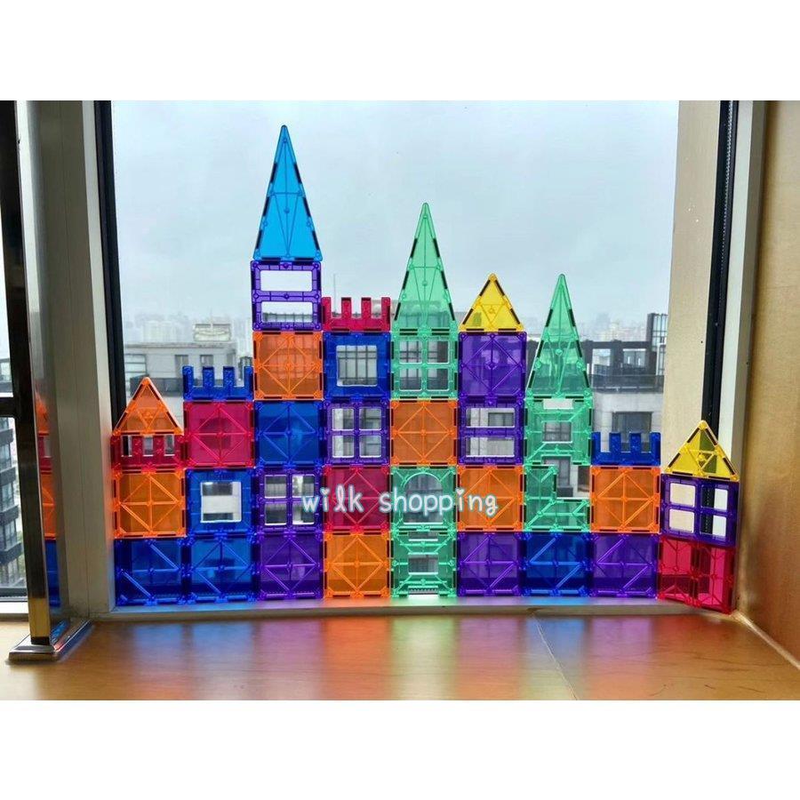 磁石 おもちゃ ピタゴラス 120pcs 磁気おもちゃ ロック 男の子 女の子