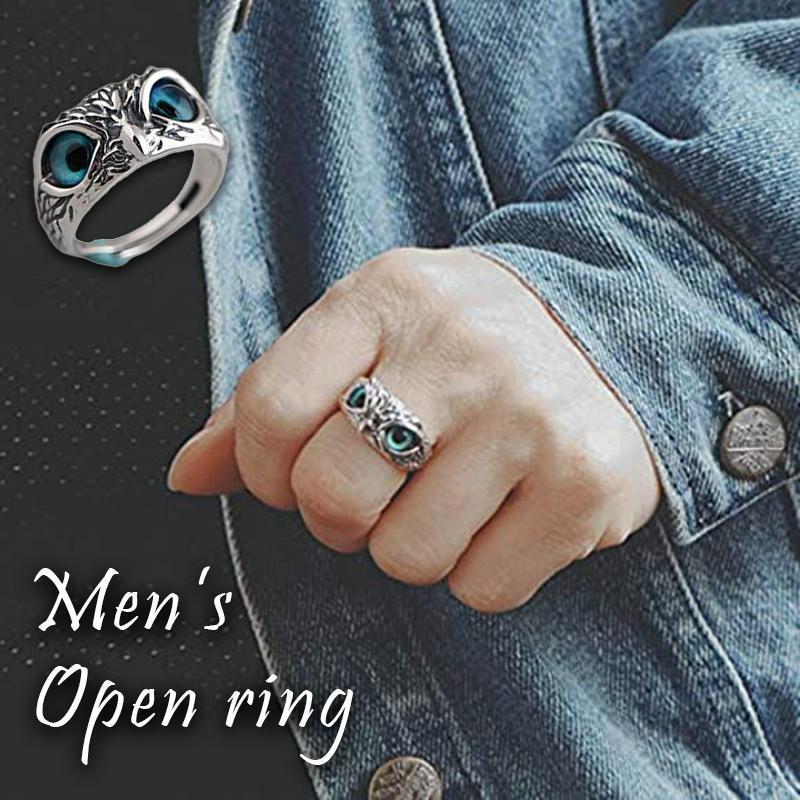 指輪 オープンリング ふくろう フクロウ 梟 メンズ 男女兼用