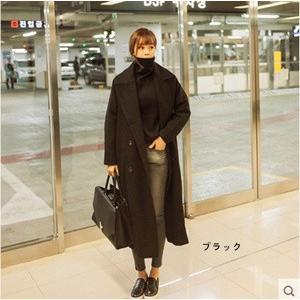チェスターコート レディース ウールコート マキシ丈　あったか 裏地付き セレブ風 大きいサイズ 無地 厚手 通勤 アウター ロング 冬物 秋冬_1