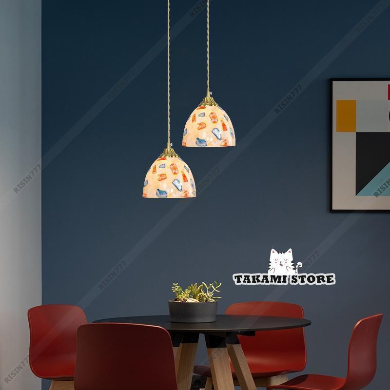 ビンテージ品◾️ステンドグラス調デザイン モザイク柄 天井照明