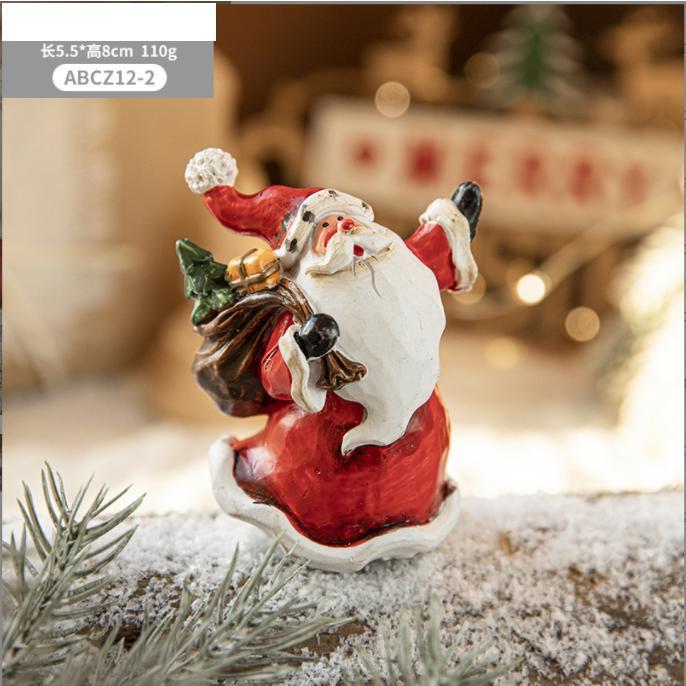 サンタクロース オブジェ レザーサンタM 置物 陶器製品 インテリア 庭