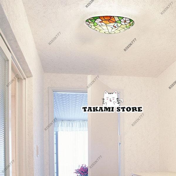 LED シーリングライト ステンドグラス 蝶の花 バタフライ 花柄