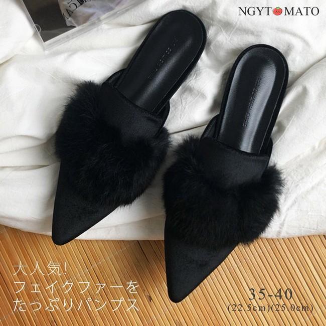 ファーサンダル ファーシューズ レディース ファーミュール ファーサン