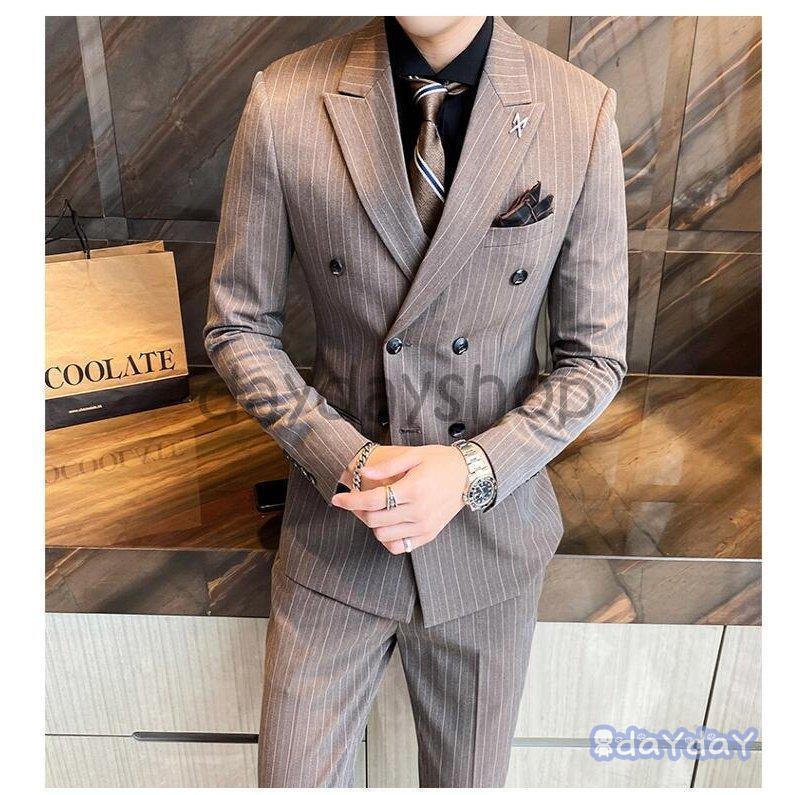 2タイプ メンズファッション タキシードスーツ カッコイイ ロング丈 2