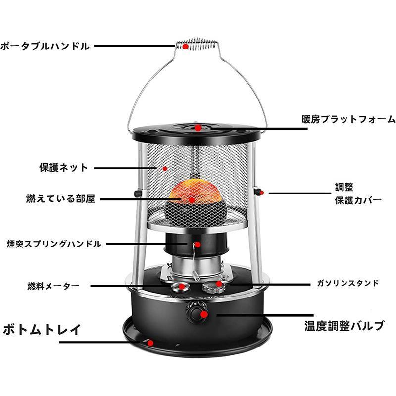 石油ストーブ 対流型 灯油ストーブ 暖房ストーブ 電源不要 木造17畳