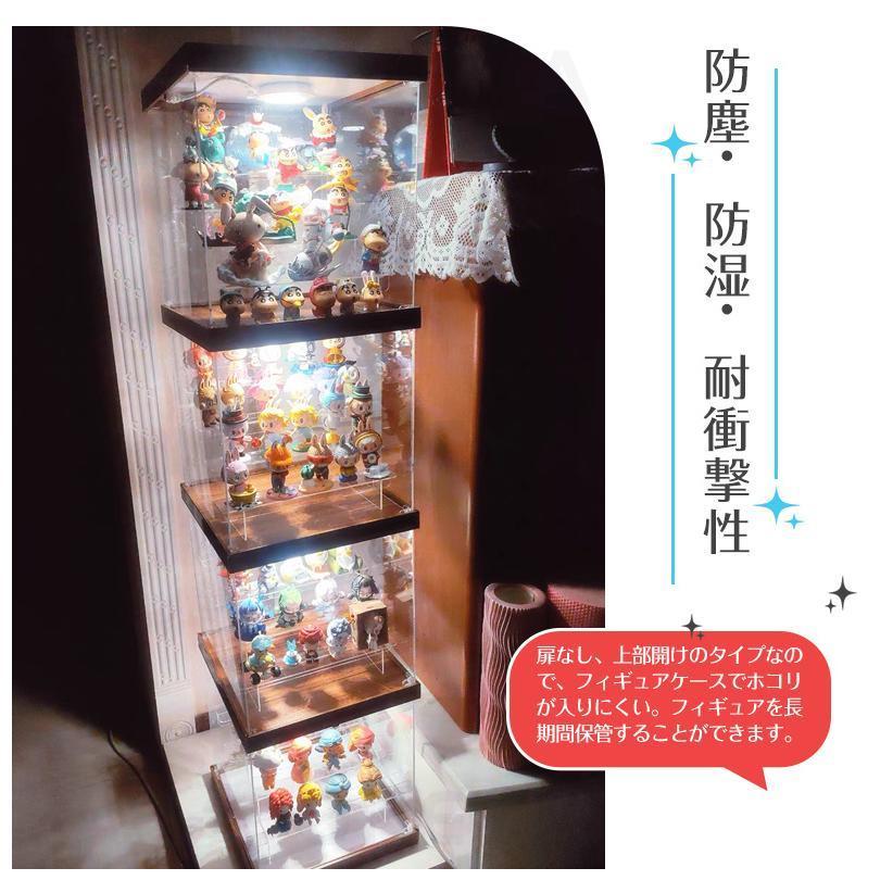 フィギュア ケース アクリル LED照明付き ディスプレイ 木製 組み立て簡単 Amazon.co.jp: LED照明付き アクリルケース フィギュアケース