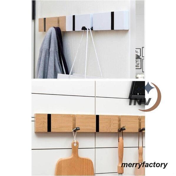 ウォールハンガー 木製 壁掛けフック ハンガーラック 洋服掛け