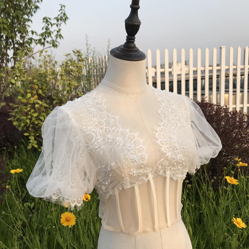 ドレスアレンジ ウェディングボレロ ウエディングボレロ 半袖