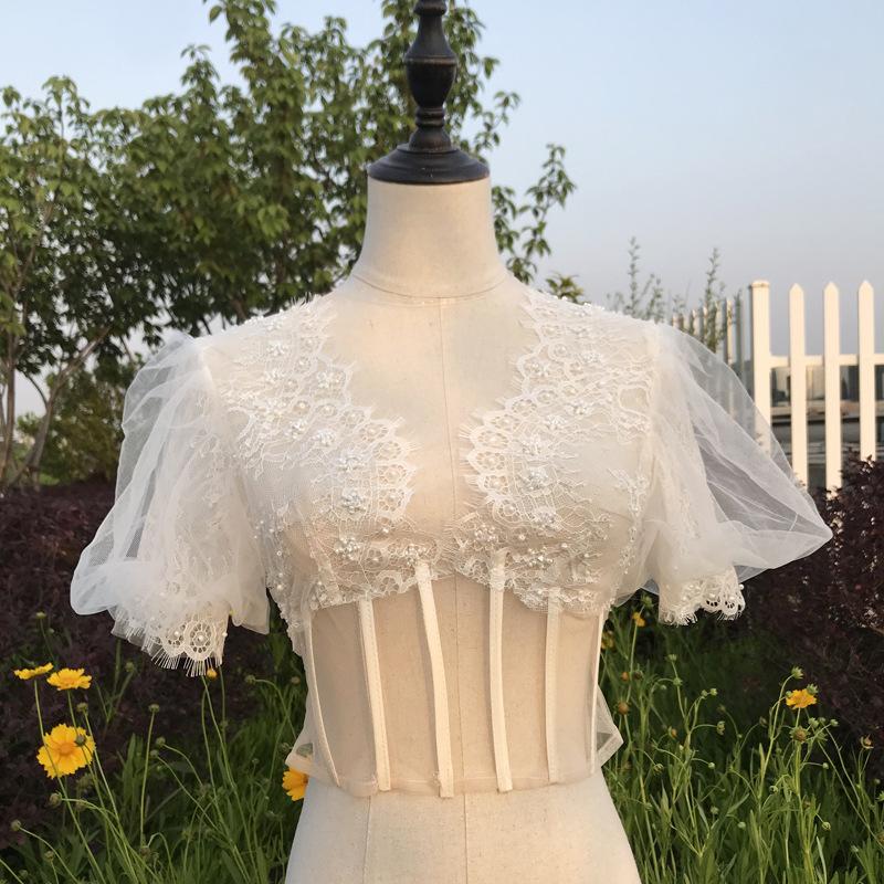 ドレスアレンジ ウェディングボレロ ウエディングボレロ 半袖