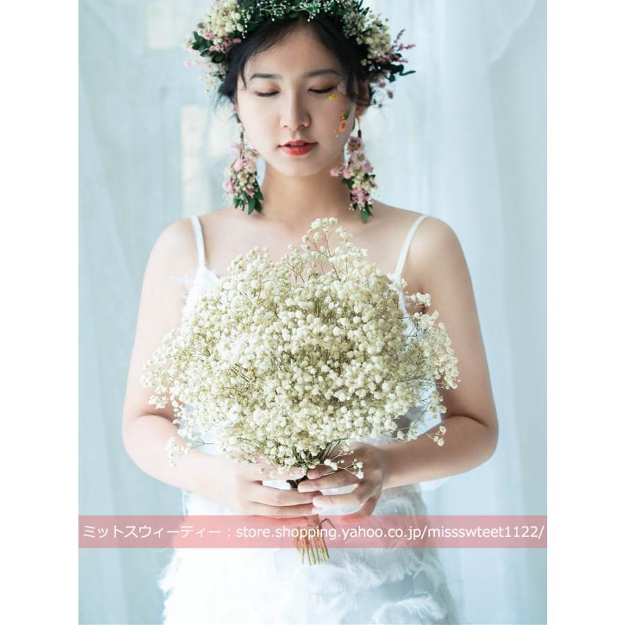ウエディングブーケ かすみ草 成人式 結婚式 プリザーブドフラワー