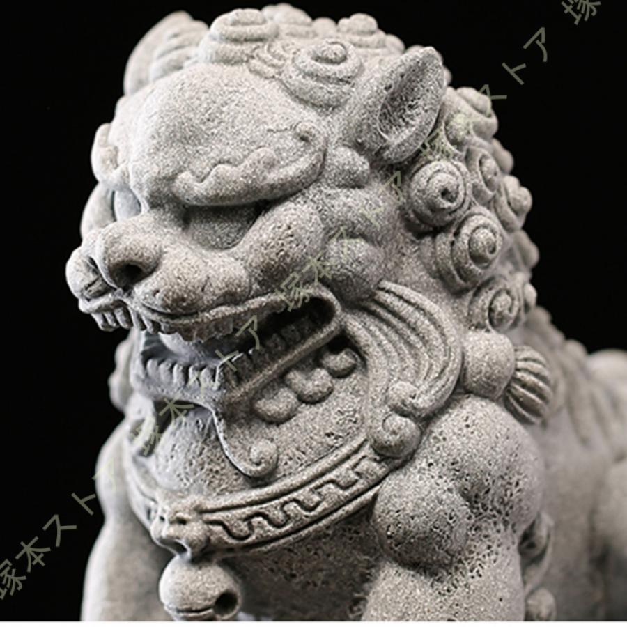 アテナ像　ギリシャ神話　銅像？　金銀　狛犬シーサー　おりん　お盆付き Okinawa in Photos