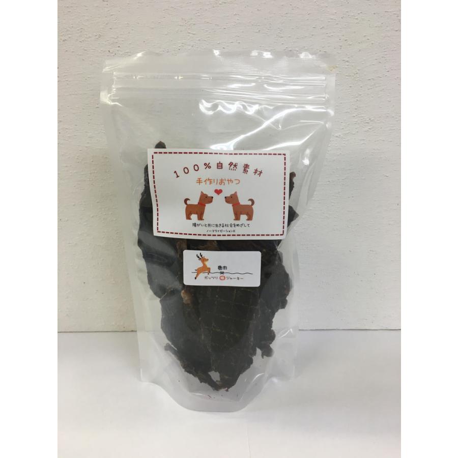 ガッツリジャーキー　鹿肉 　ペットのおやつ　北海道エゾシカ１００％　無添加　国産　ハンドメイド　おやつ　50g |  | 02