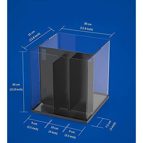 GankPike アクアリウムセット 超クリアガラス水槽 海水魚水槽 (容量 約31L) 超クリアガラス水槽 海水魚水槽 アクアリウムセット 容量 約31L