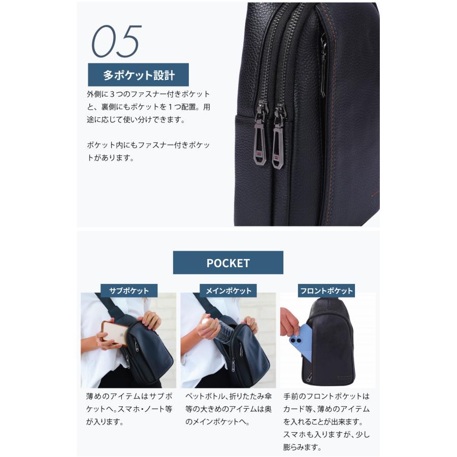 OLGANCE 本革 ショルダー ボディ バッグ メンズ 牛革 レザー おしゃれ