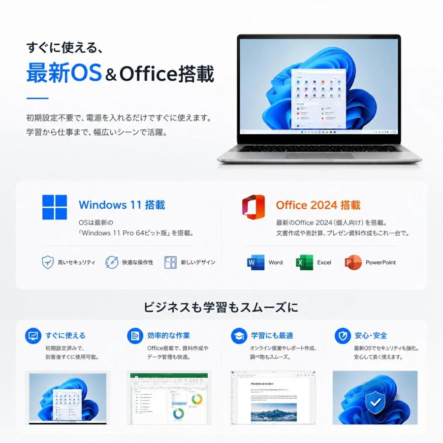 ノートパソコン 新品 第14世代CPU搭載 Windows11 Office付属 高性能
