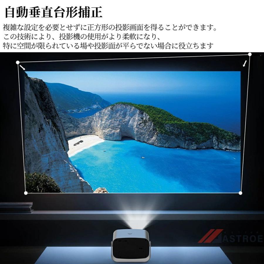 プロジェクター 小型 家庭用 天井投影 高画質 電動フォーカス android